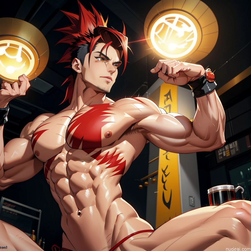 ai nude image of pics of Super Saiyan 4 Busty Muscular Front View