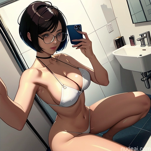 related ai porn images free for Woman One Perfect Boobs Glasses Beautiful Big Ass Short Hair Fairer Skin 20s Orgasm German Brunette Messy Mirror Selfie Bathroom Front View Squatting Nude