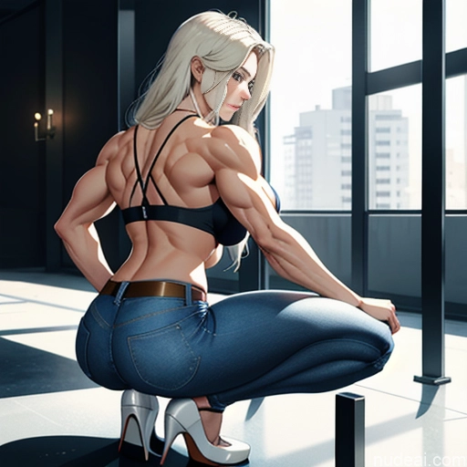 related ai porn images free for Woman Bodybuilder Busty Big Ass Big Hips Pubic Hair Long Legs 18 Sad White Hair Scandinavian Back View Spreading Legs Squatting Bending Over Nude