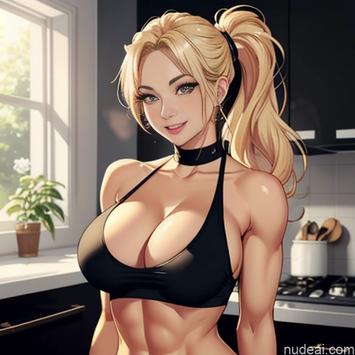 related ai porn images free for Woman One Huge Boobs Perfect Boobs Beautiful Perfect Body 20s Blonde Ponytail Skin Detail (beta) Kitchen Eating Casual Jewelry Pearl Jewelry Wine Dark Lighting Harem Pants Tank Top Seductive Happy