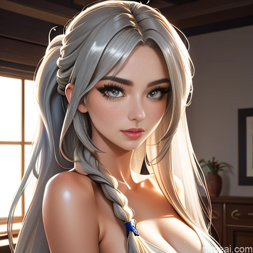 related ai porn images free for Woman One Perfect Boobs Skinny Short Long Hair 18 Sexy Face Blonde Straight White Warm Anime Bedroom Close-up View Nude