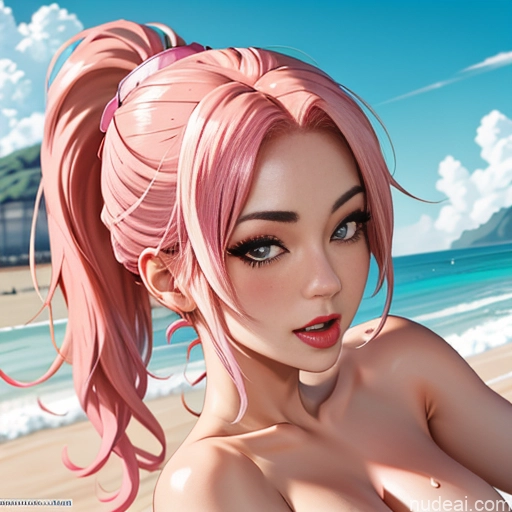 related ai porn images free for Milf Busty Pink Hair Russian One Asian Ahegao 20s Crisp Anime Beach Nude Ponytail On Back Cumshot Close-up View