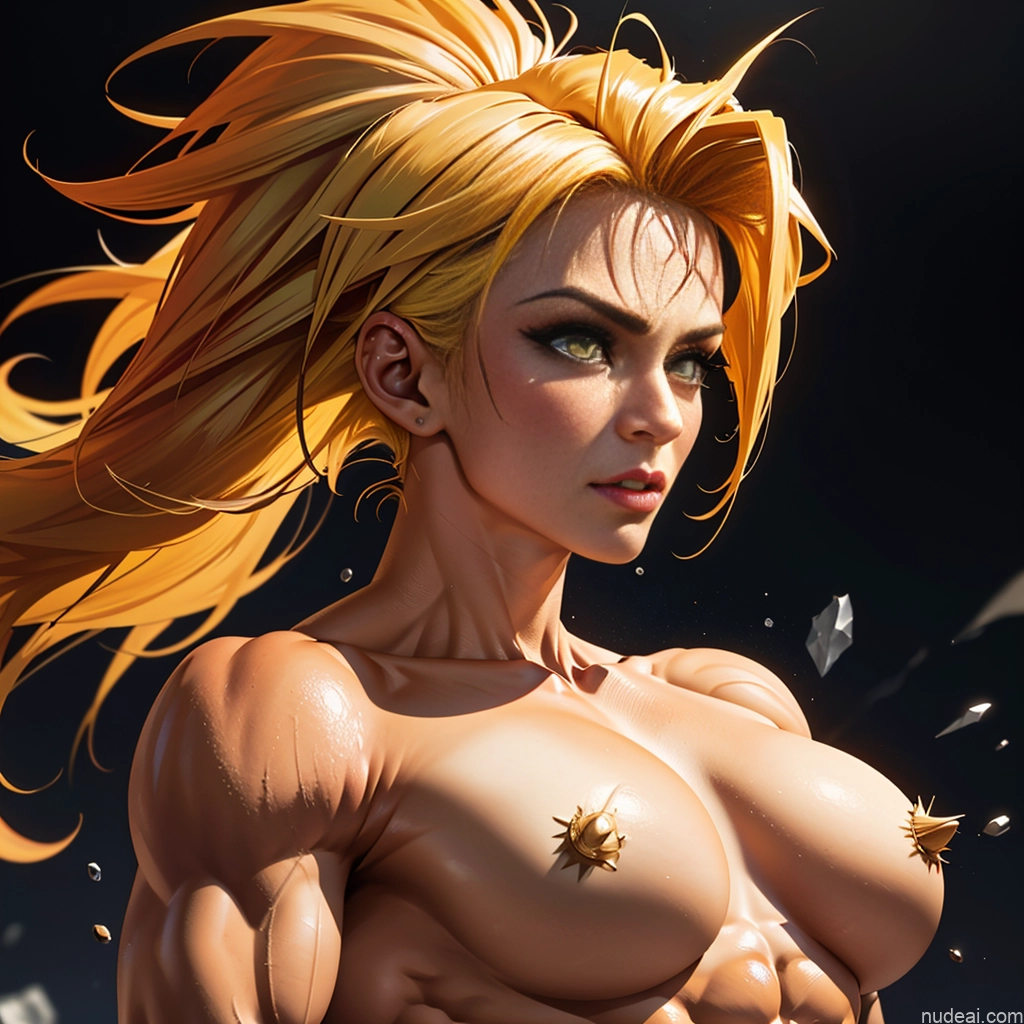 related ai porn images free for Super Saiyan Super Saiyan 4 Woman Bodybuilder Busty Front View Abs Muscular