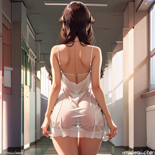 related ai porn images free for One Milf White School Hallway Brunette Straight Soft Anime Downblouse: 俯身露乳 See-Through Dress Teacher