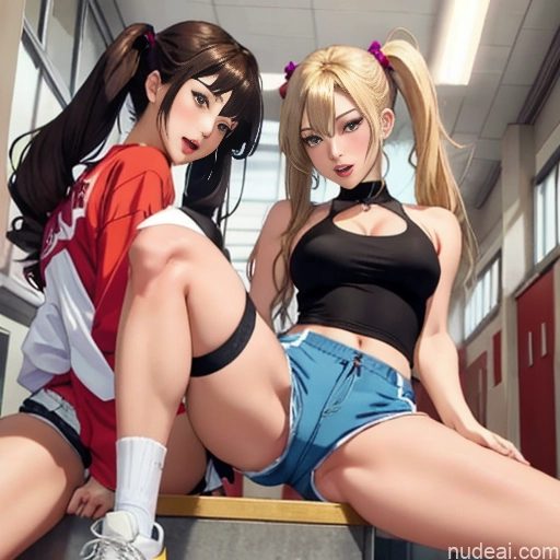 related ai porn images free for Asian Sorority Two 18 Sexy Face Blonde Brunette Pigtails Straight School Hallway Dolphin Shorts Scissors Pose On Back Cumshot Crisp Anime Skin Detail (beta) Anime Detailed