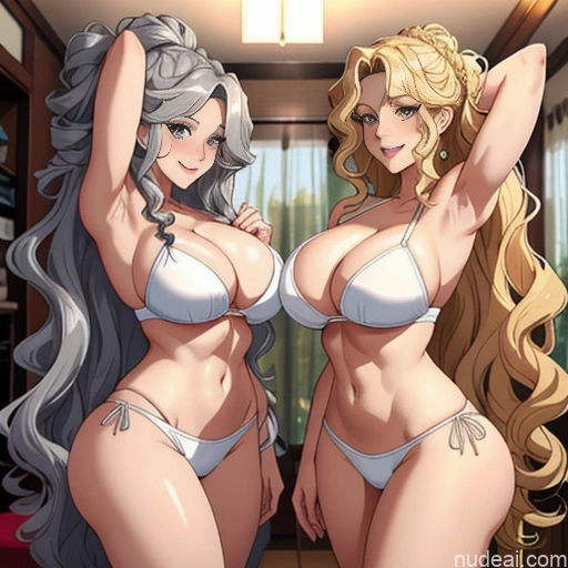 related ai porn images free for Woman Bimbo Two Busty Huge Boobs Perfect Boobs Beautiful Big Ass Thick Big Hips Perfect Body Long Hair Curly Hair 18 Happy Blonde Messy Soft Anime Bedroom Massage Bra Harem Pants Cleavage Partially Nude