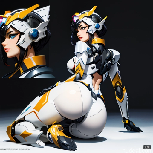 related ai porn images free for SuperMecha: A-Mecha Musume A素体机娘 Leon Raymond Butt Bite Pantsuit Black Hair