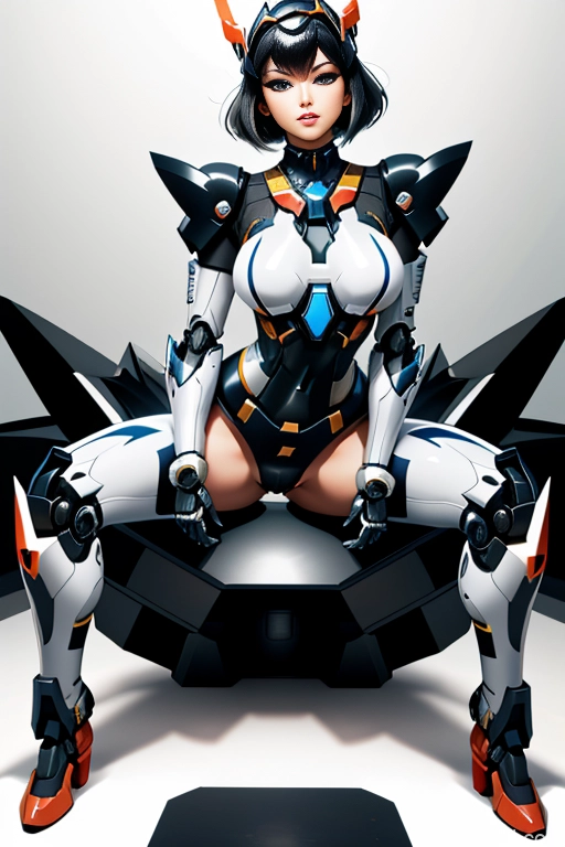 ai nude image of pics of SuperMecha: A-Mecha Musume A素体机娘 Leon Raymond Butt Bite Pantsuit Black Hair