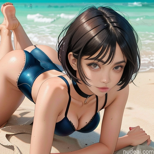 related ai porn images free for One 18 Skinny Small Tits Small Ass Short Short Hair Brunette Pixie White Choker Better Swimwear One Piece V2 Pose 不小心摔倒 Fallen_down