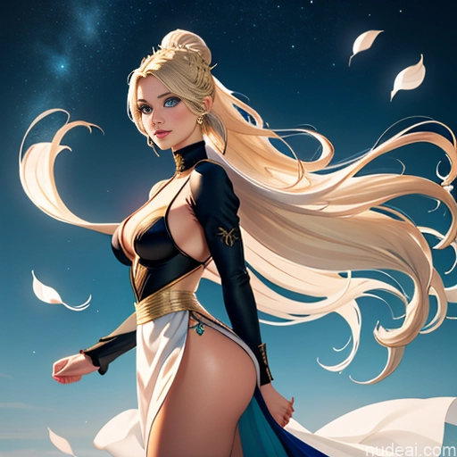 ai nude image of pics of Woman Milf Bimbo One Huge Boobs Long Hair Skinny Big Ass 40s Shocked Blonde Hair Bun Scandinavian Front View Transparent Gold Jewelry Bright Lighting Crisp Anime Dress Cleavage Restaurant