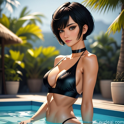 related ai porn images free for Beautiful Skinny Perfect Body Background Waterpark 18 Black Hair Bathing Choker One Piece Swimsuit Dark Lighting Perfect Boobs Short Hair Pigtails Small Ass 3d Tall