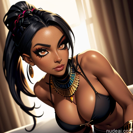 related ai porn images free for Dark Skin Goth Tribal Black Egyptian Native American Huge Boobs Sexy Face Ponytail Braided Close-up View Bending Over Casual Chemise Cleavage