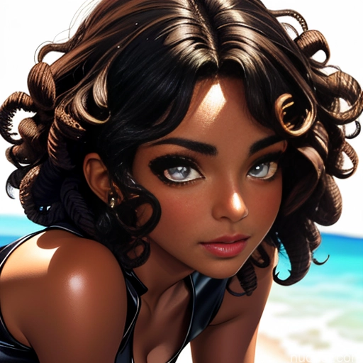 related ai porn images free for Dark Skin Goth Tribal Oiled Body Huge Boobs Short Hair Curly Hair Pouting Lips Black Hair Black African Soft Anime Close-up View Bending Over Sailor Spandex Fishnet Cleavage