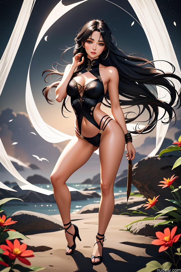 related ai porn images free for Woman One Skinny Short Long Hair 18 Black Hair Straight Bangs Soft Anime Front View Nude Simple Bright Lighting Beautiful