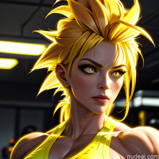 related ai porn images free for Super Saiyan Super Saiyan 4 Neon Lights Clothes: Red Neon Lights Clothes: Yellow Woman Bodybuilder Busty Front View