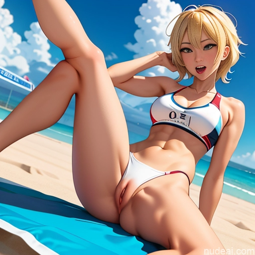 related ai porn images free for Athlete Short Blonde Beach Volleyball Ahegao Create An Open Vagina Spread Pussy