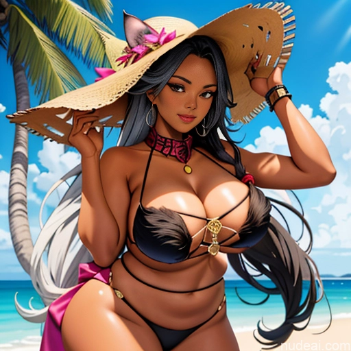 ai nude image of pics of Dark Skin 18 Pink Hair Shirt Busty Long Hair Perfect Boobs Black Ahegao Tanned Skin African Chubby Big Hips Dangerous Beast Cosplay Detailed