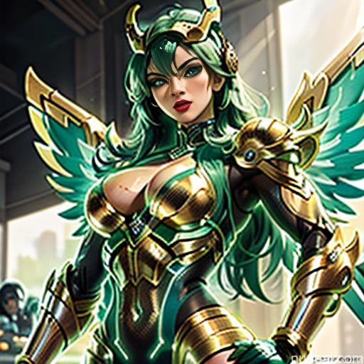 related ai porn images free for Woman Busty Muscular Abs Front View Has Wings Angel Bodybuilder Perfect Boobs SuperMecha: A-Mecha Musume A素体机娘 Superhero Persian Green Hair Ginger Neon Lights Clothes: Red Neon Lights Clothes: Green Lipstick