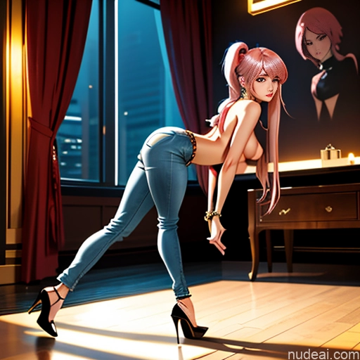 related ai porn images free for Milf Huge Boobs Busty Big Ass Big Hips Long Legs 30s Seductive Pink Hair Pigtails Bangs Turkish Warm Anime Dark Fantasy Bedroom Front View Bending Over One Pearl Jewelry Cleavage Nude