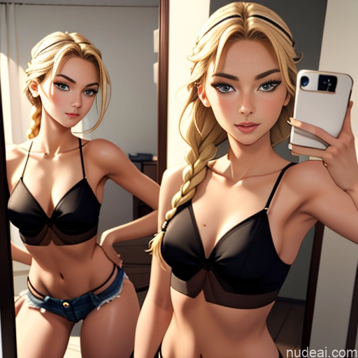 related ai porn images free for Braided Blonde Small Tits Small Ass Skinny Beautiful 18 Bedroom Mirror Selfie Daisy Dukes