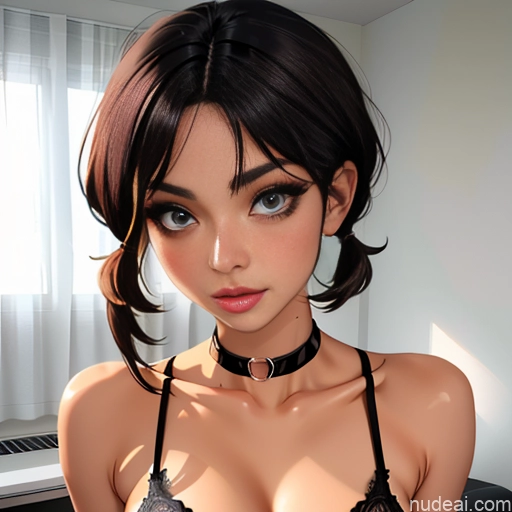 ai nude image of pics of Beautiful Skinny Perfect Body 18 Orgasm Black Hair Pigtails Skin Detail (beta) Cumshot Blowjob Detailed Dark Lighting Short Hair Bedroom Choker Lingerie Hair Bun Pixie Messy Bangs Perfect Boobs Open Lingerie One