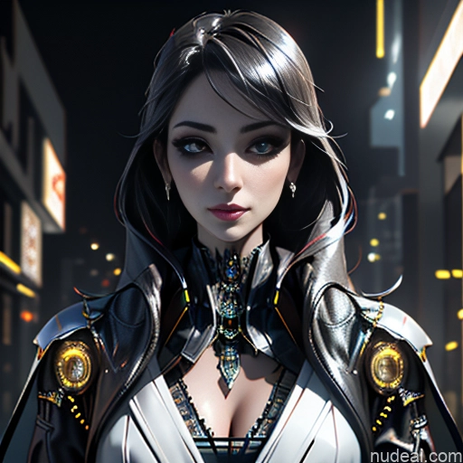 Detailed Bright Lighting Diamond Jewelry Cleavage Superhero Steampunk Sci-fi Armor Race Driver Cyberpunk Graphics Cyberpunk Skinny Futuristicbot V2 Warm Anime 3d