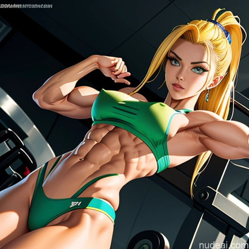 related ai porn images free for Super Saiyan Science Fiction Style Cosplay Busty Front View Bodybuilder Woman Abs Blonde Cyborg