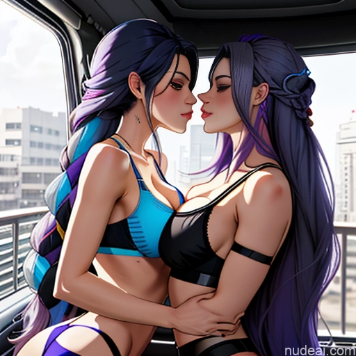 ai nude image of pics of Woman Two Black Hair Straight Korean Kisses On Back Stockings Panties Athlete Beautiful Purple Hair Blue Hair Pink Hair Sports Bra Ponytail Huge Boobs Big Ass 70s Long Hair Shower Car