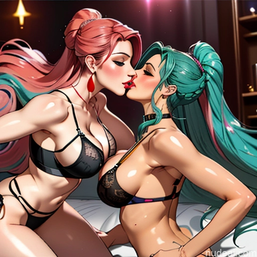 related ai porn images free for Woman Two Straight Korean Kisses On Back Stockings Panties Beautiful Blue Hair Sports Bra Ponytail Huge Boobs Big Ass Long Hair Bedroom Fairer Skin Gold Jewelry Diamond Jewelry Pink Hair Green Hair Brunette Lipstick