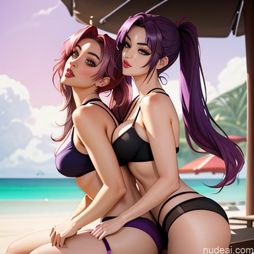 related ai porn images free for Woman Two Huge Boobs Big Ass 20s Purple Hair Pigtails Ponytail Straight Korean Panties Sports Bra Stockings Beach Pink Hair Ginger