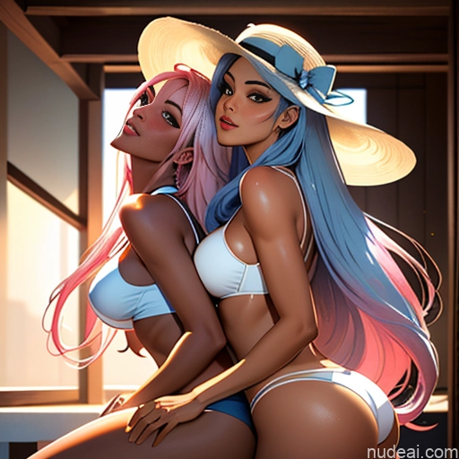 related ai porn images free for Woman Two Huge Boobs Big Ass 20s Pink Hair Blue Hair White Hair Ponytail Korean Panties Sports Bra Stockings Bedroom Long Hair Dark Skin Tanned Skin Fairer Skin