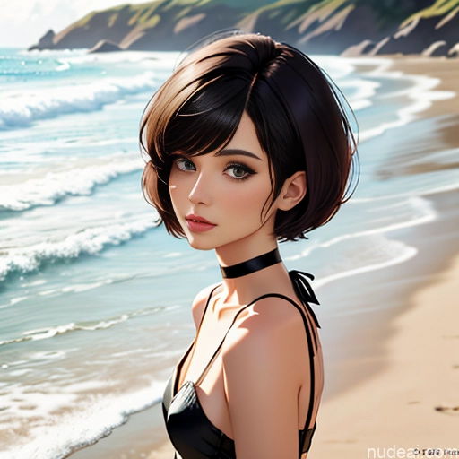 related ai porn images free for One Anime Skinny Small Tits Big Ass Short Short Hair 18 Brunette Pixie White Choker Dress Close-up View