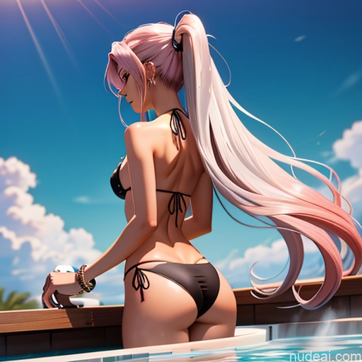 related ai porn images free for One Anime Skinny Small Tits Big Ass Dark Skin Pink Hair Long Hair Hot Tub Back View Bikini Detailed 18