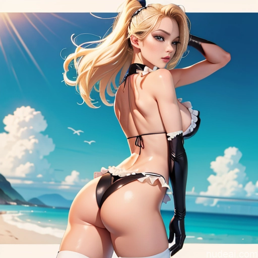 related ai porn images free for Woman Gloves Maid Bikini Perfect Body Sexy Face Blonde Dress Bending Over No Panties? Back View Partially Nude