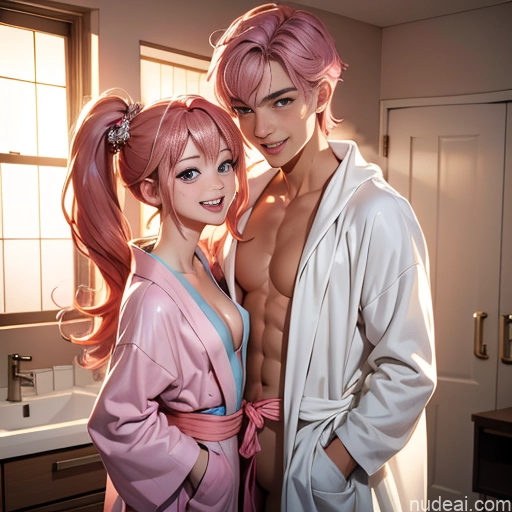 related ai porn images free for Woman + Man Two Small Tits 18 Happy Pink Hair Bangs Japanese Bedroom Cumshot Bathrobe Transparent Bright Lighting Crisp Anime