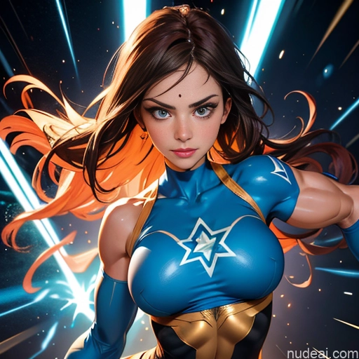 related ai porn images free for Israel Jewish Busty Muscular Abs Powering Up Superhero