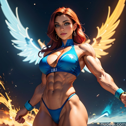 related ai porn images free for Israel Jewish Busty Muscular Abs Powering Up Superhero Bodybuilder