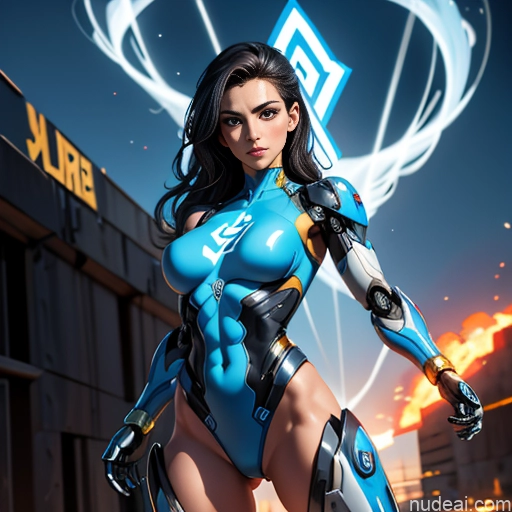 related ai porn images free for Israel Jewish Muscular Abs Powering Up Superhero Busty Cyborg