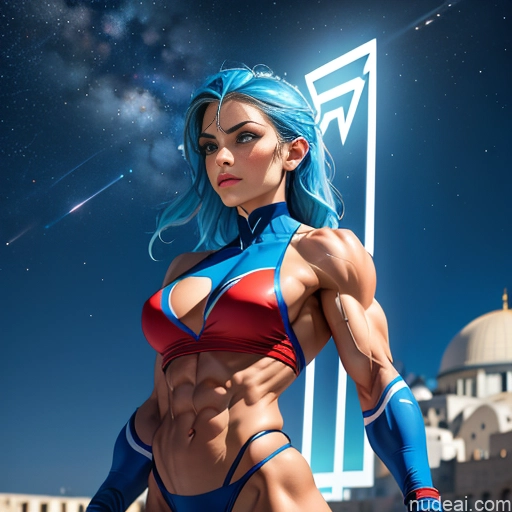 related ai porn images free for Israel Jewish Muscular Abs Powering Up Superhero Busty Bodybuilder