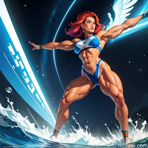 related ai porn images free for Israel Jewish Muscular Abs Powering Up Superhero Busty Bodybuilder