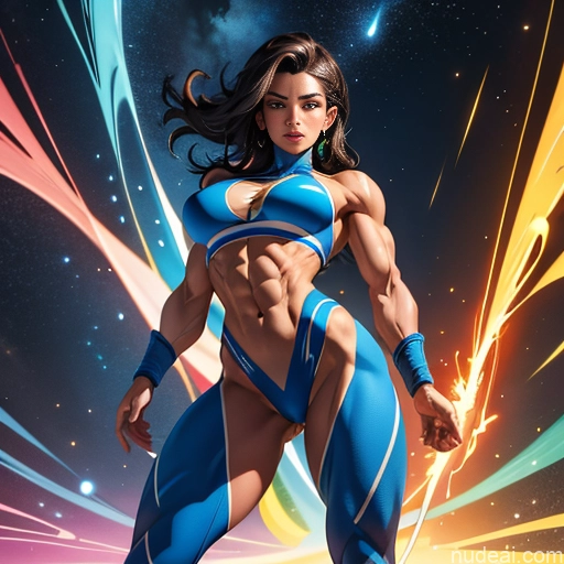 related ai porn images free for Israel Jewish Muscular Powering Up Busty Superhero Bodybuilder Abs