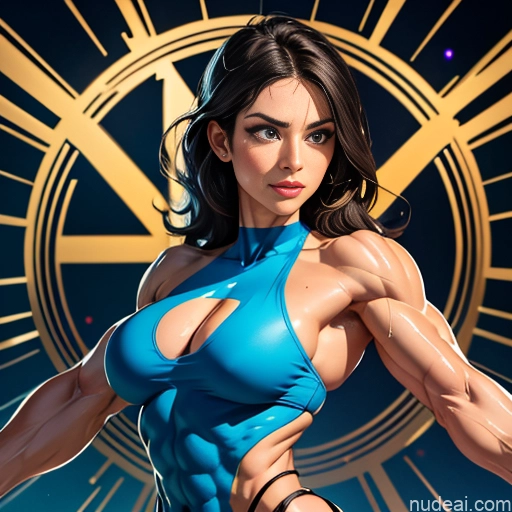 related ai porn images free for Israel Jewish Muscular Powering Up Busty Superhero Bodybuilder Abs