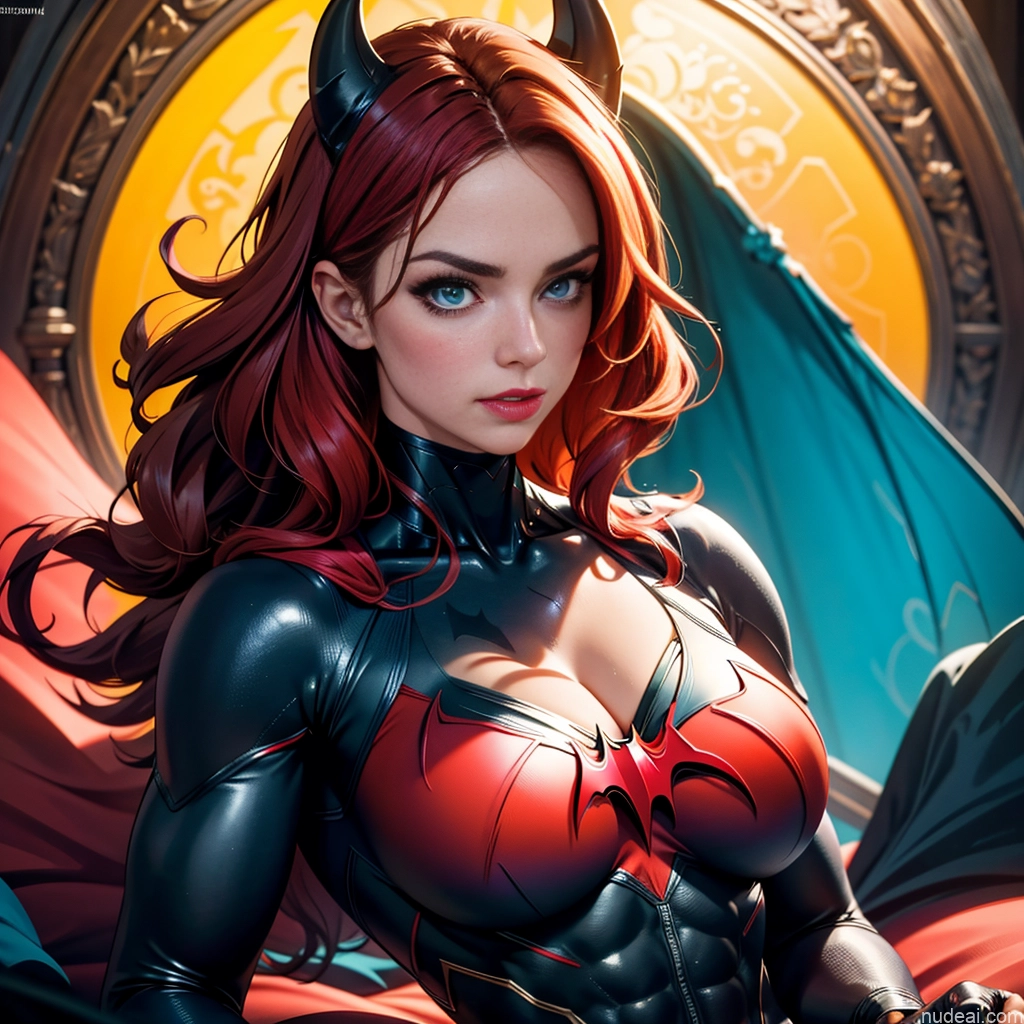 Batwoman Detailed Busty Bodybuilder