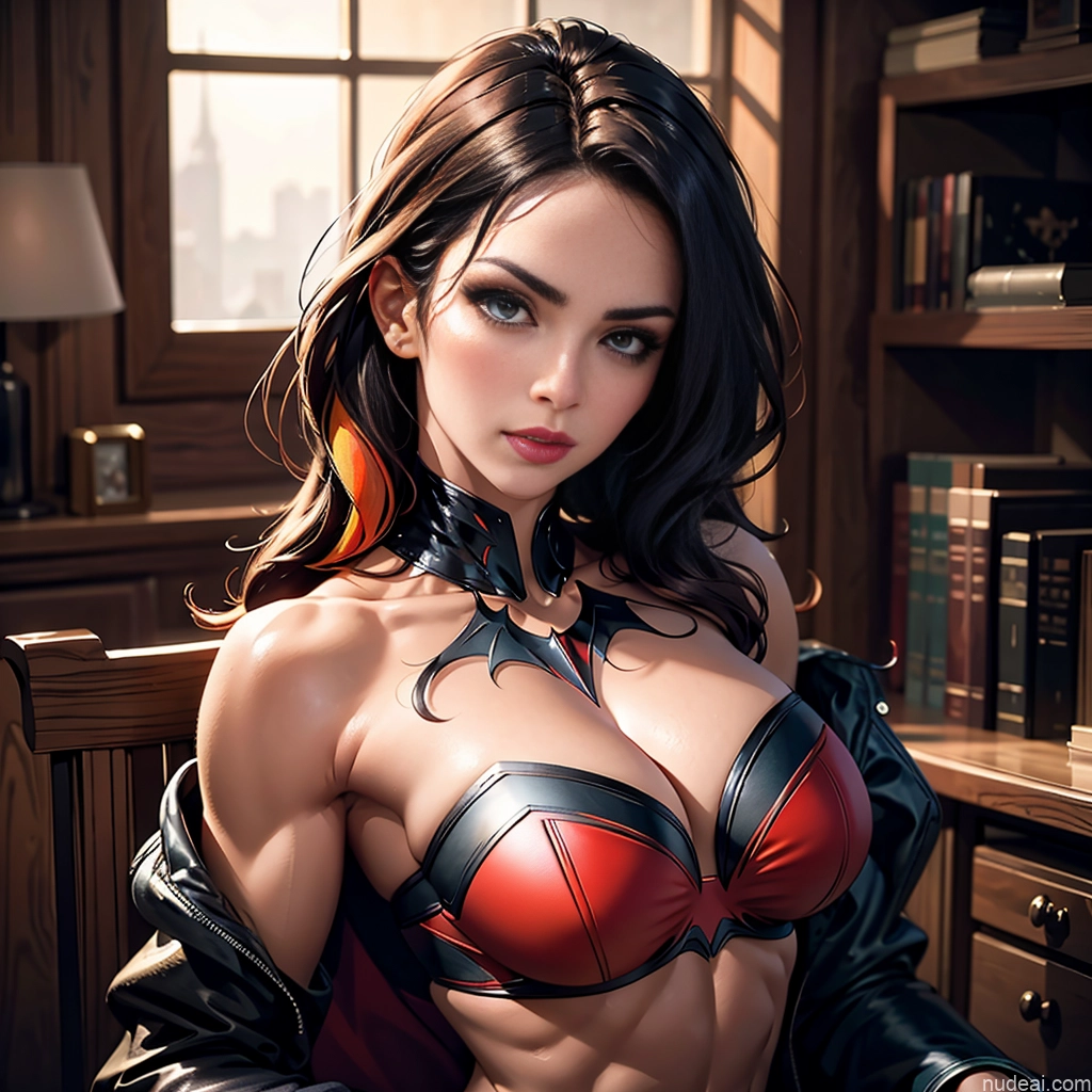 ai nude image of pics of Batwoman Busty Muscular Abs