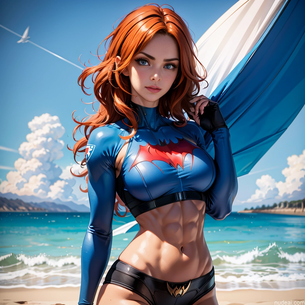 Batwoman Muscular Busty Abs Israel