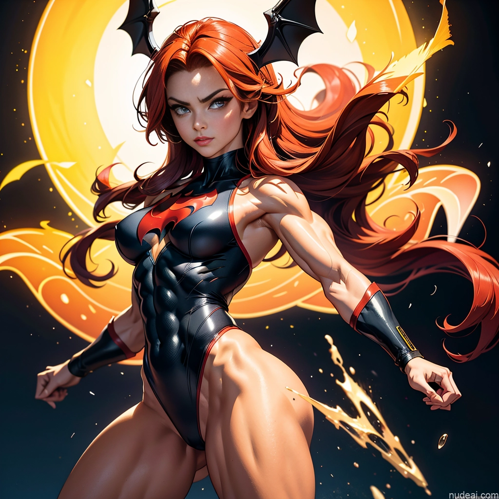 related ai porn images free for Batwoman Busty Small Tits Powering Up Abs Bodybuilder Neon Lights Clothes: Red Muscular