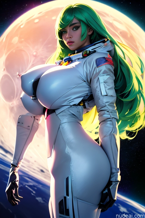 related ai porn images free for One 18 Long Hair White Big Ass Detailed Trans Girl With Erect Penis Green Hair Moon Huge Boobs Space Suit Partially Nude