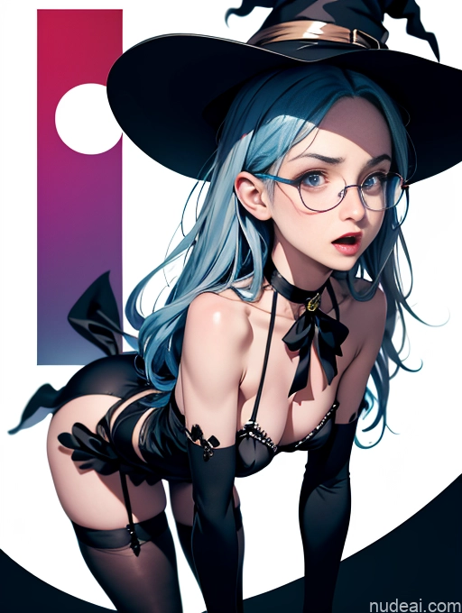 related ai porn images free for Skinny Small Ass Small Tits Glasses Short Fairer Skin 20s Shocked Blue Hair British Long Hair Witch Thigh Socks Close-up View Bows Choker