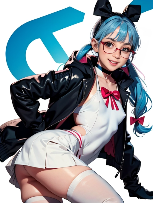 related ai porn images free for Skinny Small Ass Small Tits Glasses Short Fairer Skin 20s Blue Hair Thigh Socks Close-up View Bows Choker White Stockings Happy Pigtails Gloves Jacket Long Skirt