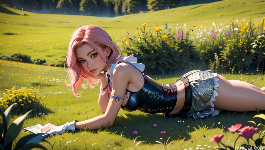 related ai porn images free for Lingerie Model One Perfect Boobs Perfect Body 18 Pink Hair Straight White Maid Seductive Micro Skirt Front View Fantasy Armor Bending Over Meadow Dark Fantasy